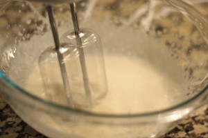 Combine whipped cream ingredients together in a bowl.  Mix with hand mixer on medium-high speed, until thickened.  Be careful not to over thicken, because you will get butter instead.