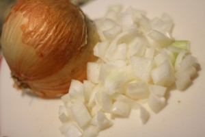 Chop the onion.