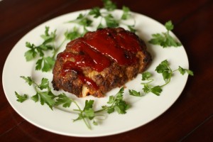 Serve the meatloaf!  The second meatloaf is great to wrap up and put in the fridge to make leftover sandwiches if you aren’t planning to eat both loaves in one sitting.