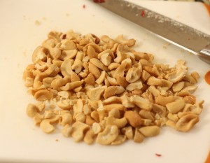 Chop the cashews.