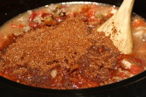 Add in the Chili Seasoning Mix.  Stir to combine.