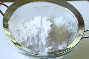 Sift the powdered sugar into a bowl.