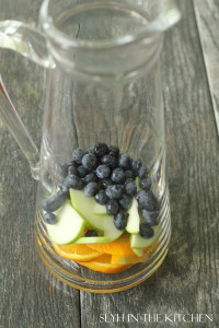 Fruit in a pitcher for Sangria