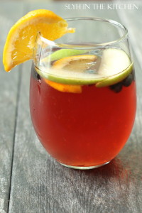 Fruity Sangria in a glass