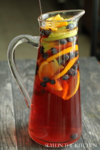 Fruity Sangria in a pitcher