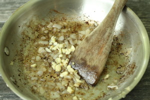 Saute Shallot and Garlic