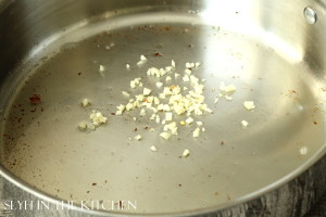 Saute garlic