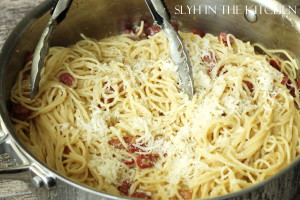 Toss pasta with cheeses