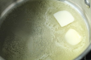 Melt butter for cheesesauce