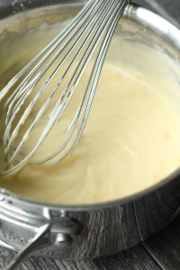 Stir in cheese for cheese sauce