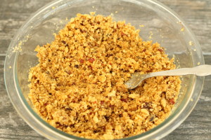 butter and bacon graham cracker crumbs
