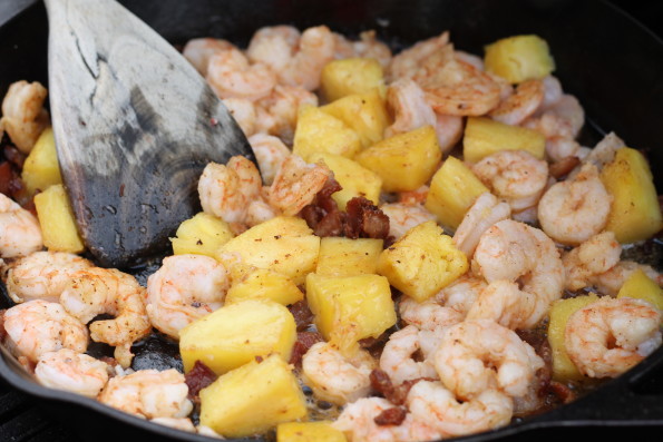 Cooked Shrimp and Pineapple