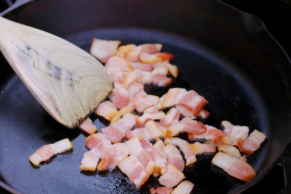 Crisp Bacon in skillet