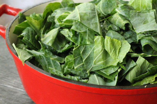 Add Collards to dutch oven