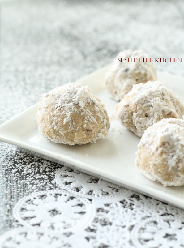 Pecan Cranberry Snowball Cookies