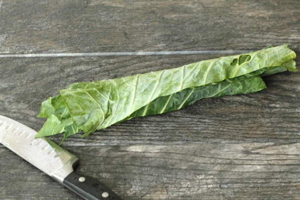 Roll Collard leaves