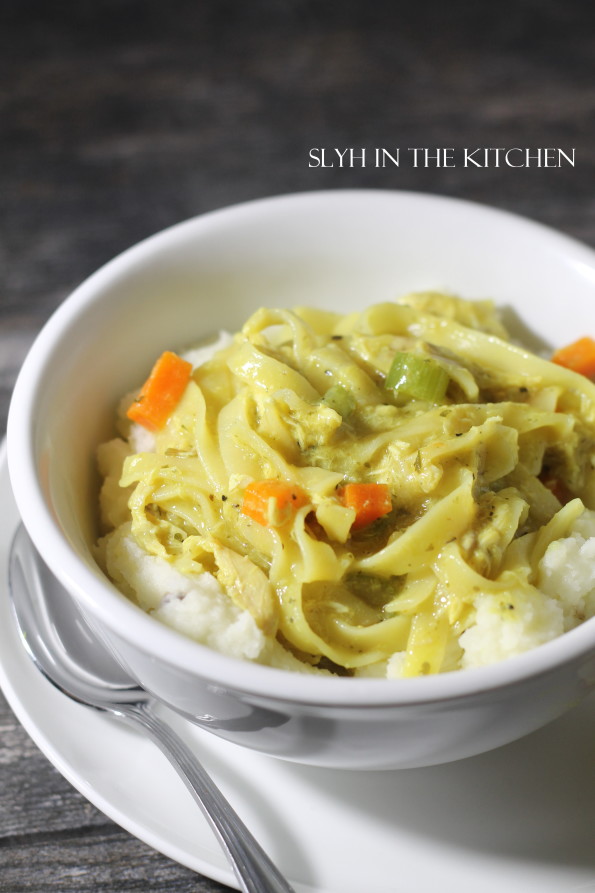 Chicken and Noodles with Mashed Potatoes