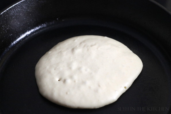 Pancake starting to cook