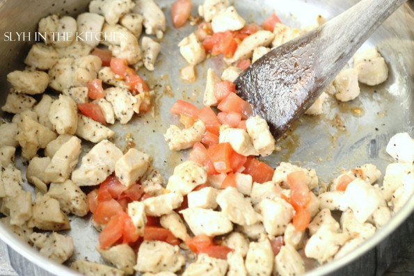 Cooked Chicken and Tomatoes