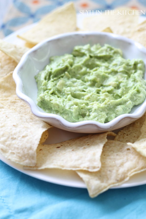 Garlic Guacamole and Chips