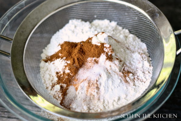 Sift Flour and dry ingredients